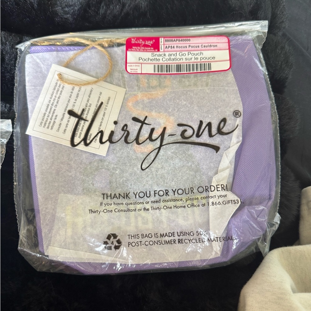 Thirty-One Lavender Snack Pouch
